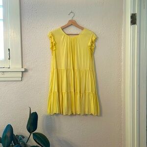Aritzia Wilfred Sidonie Mini Dress Yellow